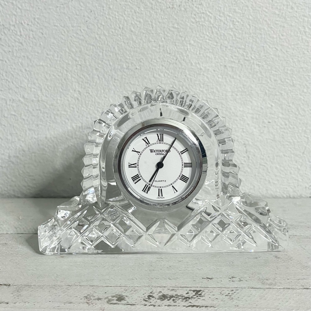 WATERFORD CRYSTAL Vintage Small Classic Mantel Clock Made in Ireland